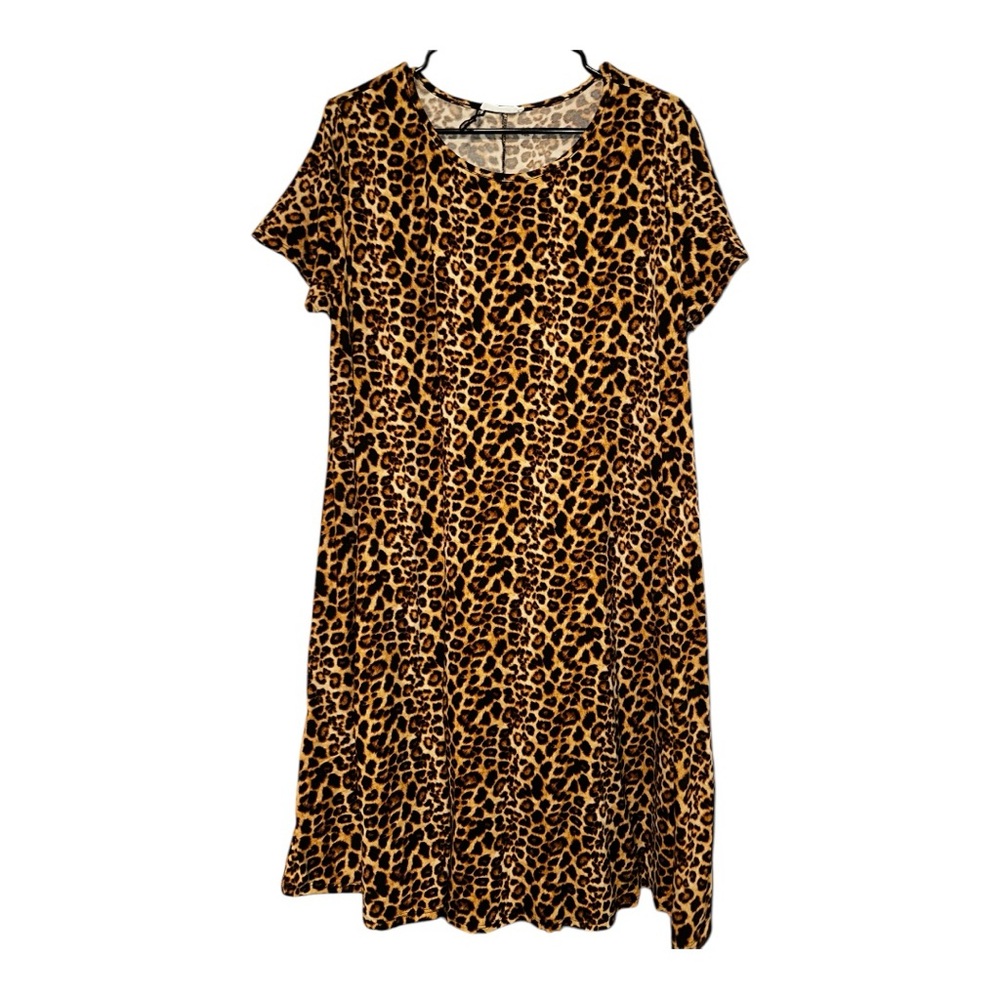 💜BOMBOM Leopard Print Dress NWOT- Short Sleeve